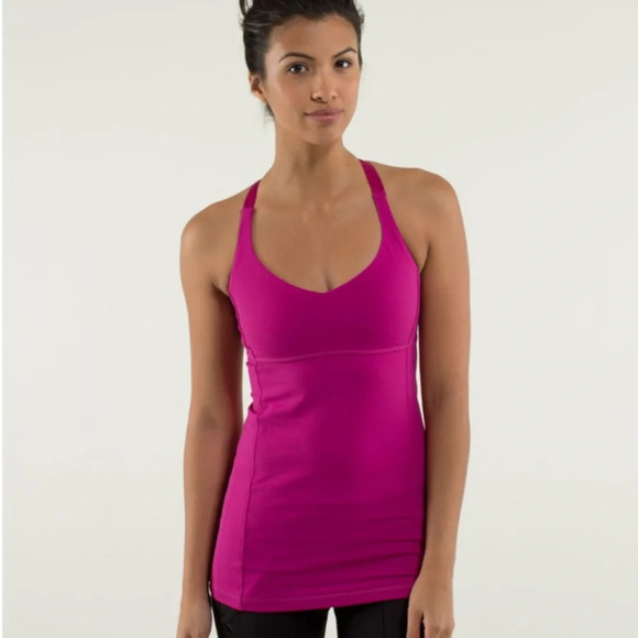 Lululemon Practice Daily Tank Raspberry - Size 6 - Picture 2 of 5